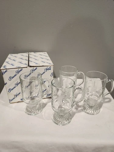Princess House Heritage Crystal Mug 504 Set Of 4 New In Box