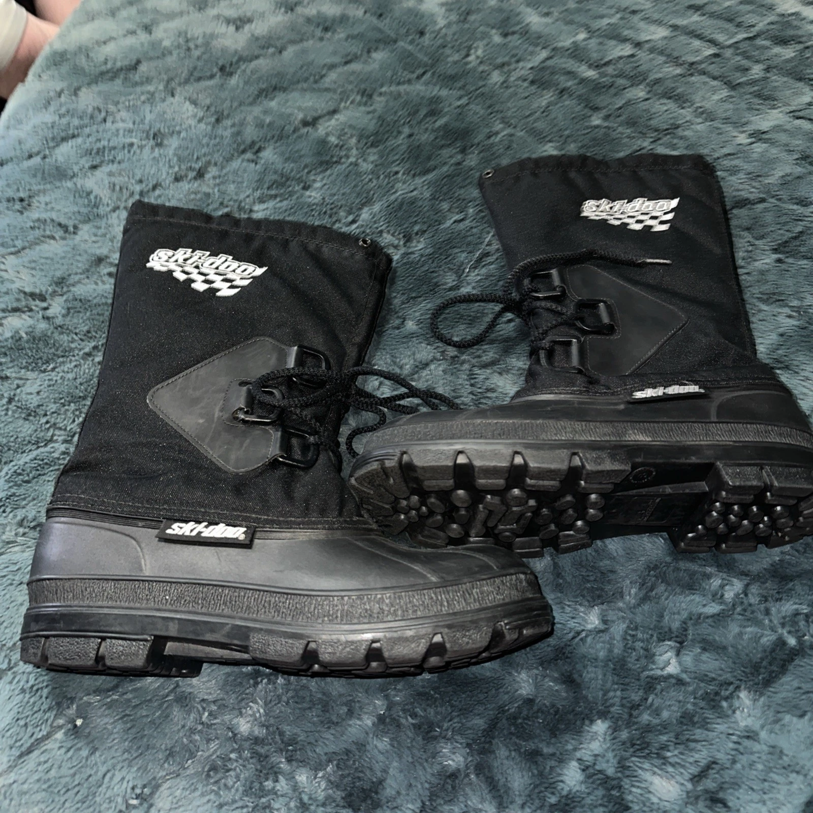 Ski-doo Men's Snow Boots Size 8 Black Lace Up Waterproof with Liners
