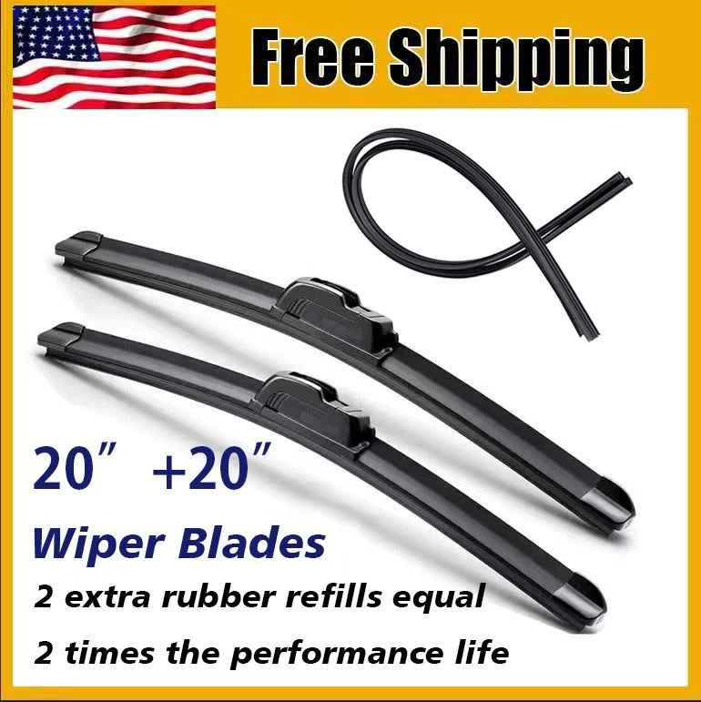 For 2009-18 Dodge Ram 1500 2500  Windshield Wiper Blades J-HOOK Hybrid Silicone - Image 2 of 4