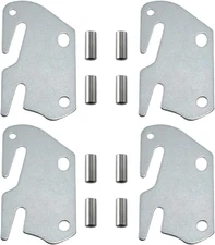 4 Pcs #10 Bed Frame Hooks Wooden Bed Rail Hook Plates with Pin Bed Rail Bracket