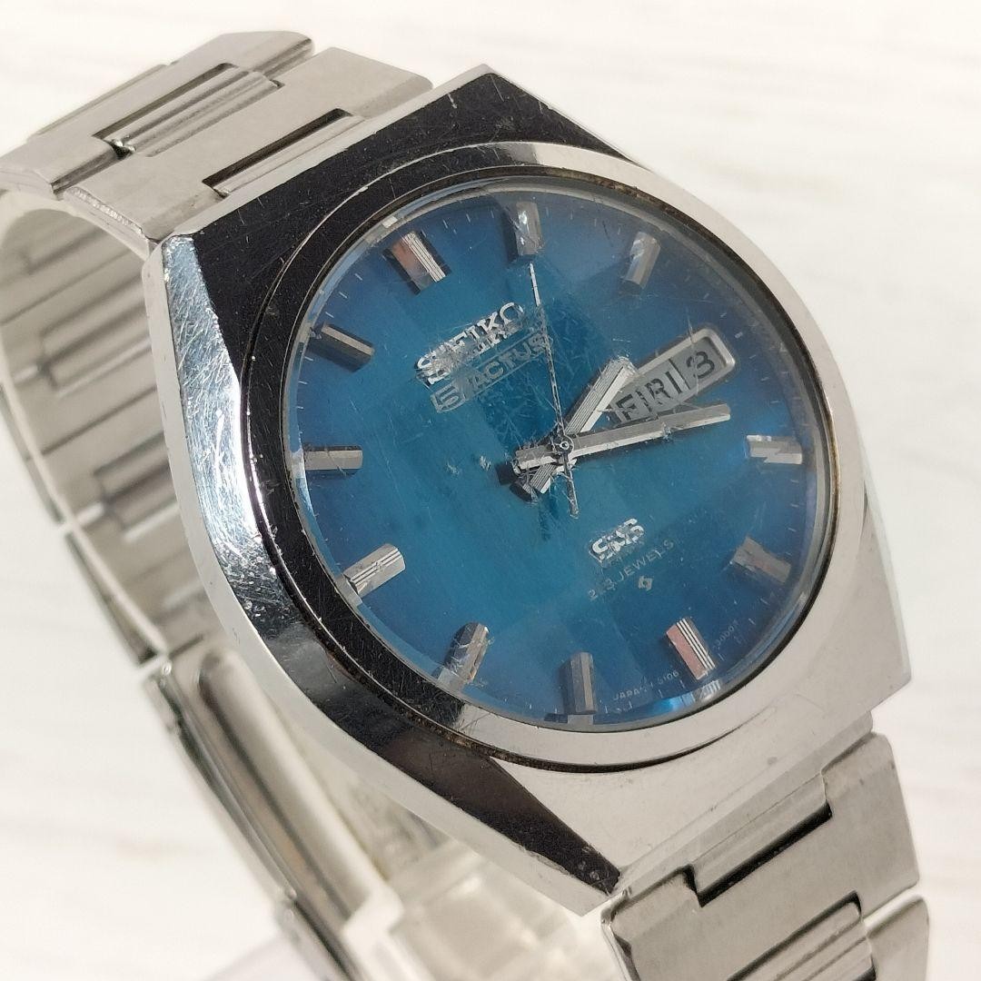 SEIKO 5 Actus 6106-8760 Automatic Watch Cut Glass Vintage