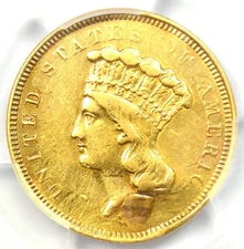 1854-O Three Dollar Indian Gold New Orleans Coin $3 - Certified PCGS XF Details