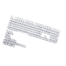 132Key 10mm Profile Transparent Keycaps Side/Top Print for Color Lighting