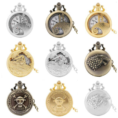 Neu Ankunft LED Zifferblatt Unisex Quarz Taschenuhr Anhänger Kette One Piece/Wolf
