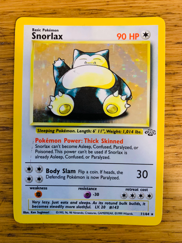 Snorlax (11/64) Holo Jungle Set Pokemon Card! FAST & FREE P&P! - Picture 10 of 78