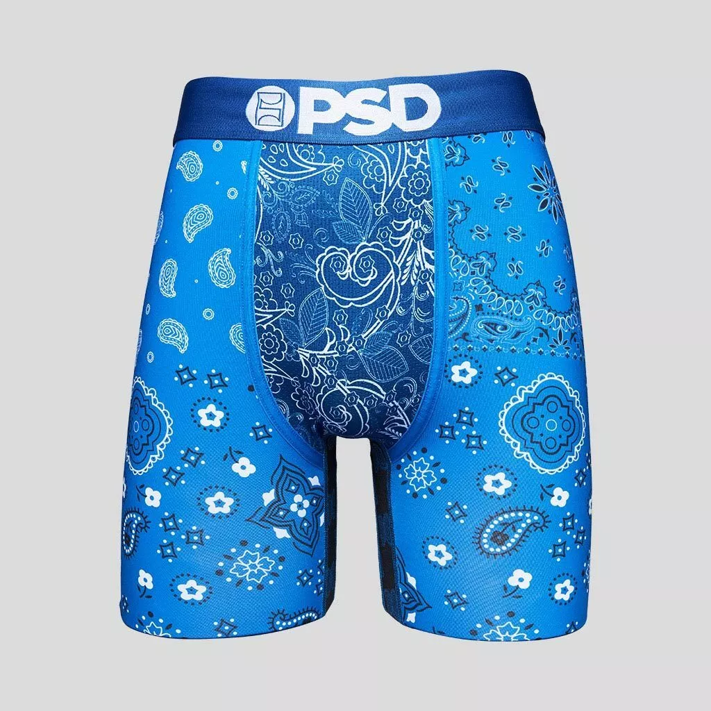 PSD Hype Blue Bandana Print Urban Athletic Boxer Briefs Underwear 121180012