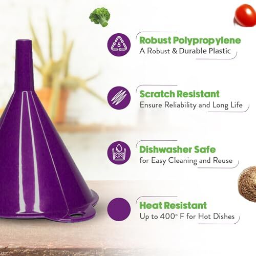 2-Piece Funnel Set - All Purpose Funnels for Kitchen Use Filling Bottles - - Picture 3 of 7