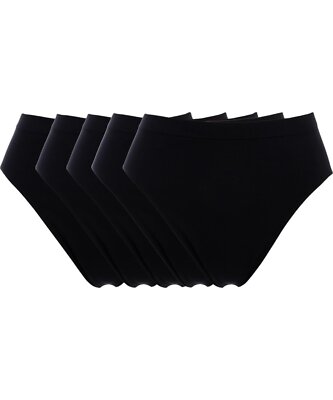 Rhonda Shear 5-pack Original Seamless Ahh Brief Black
