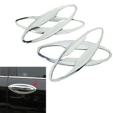 Door Handle Bowl Cup Cover Gloss Chrome Silver Plastic Fit 13-17 9th Accord