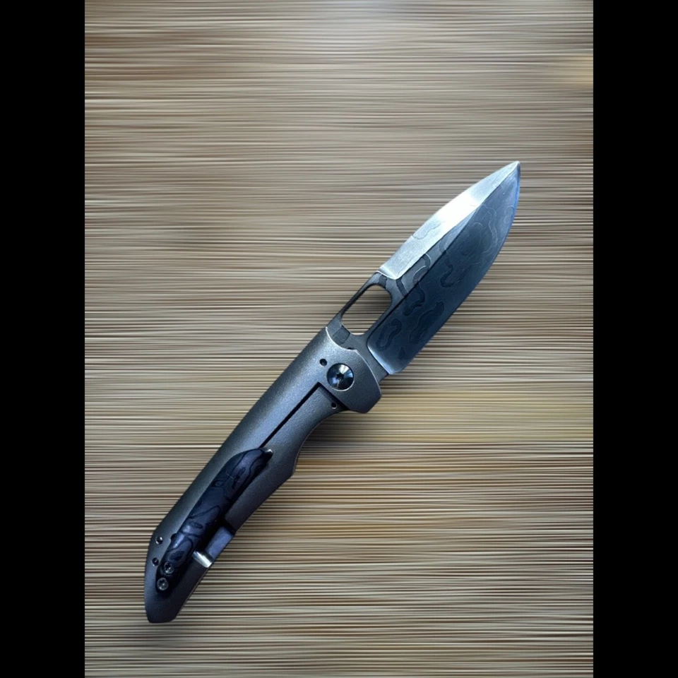 🔥🔥 Snyder Knives 定制 Ti Fighter Damasteel & Zurcuti — 第 2/4 张图片