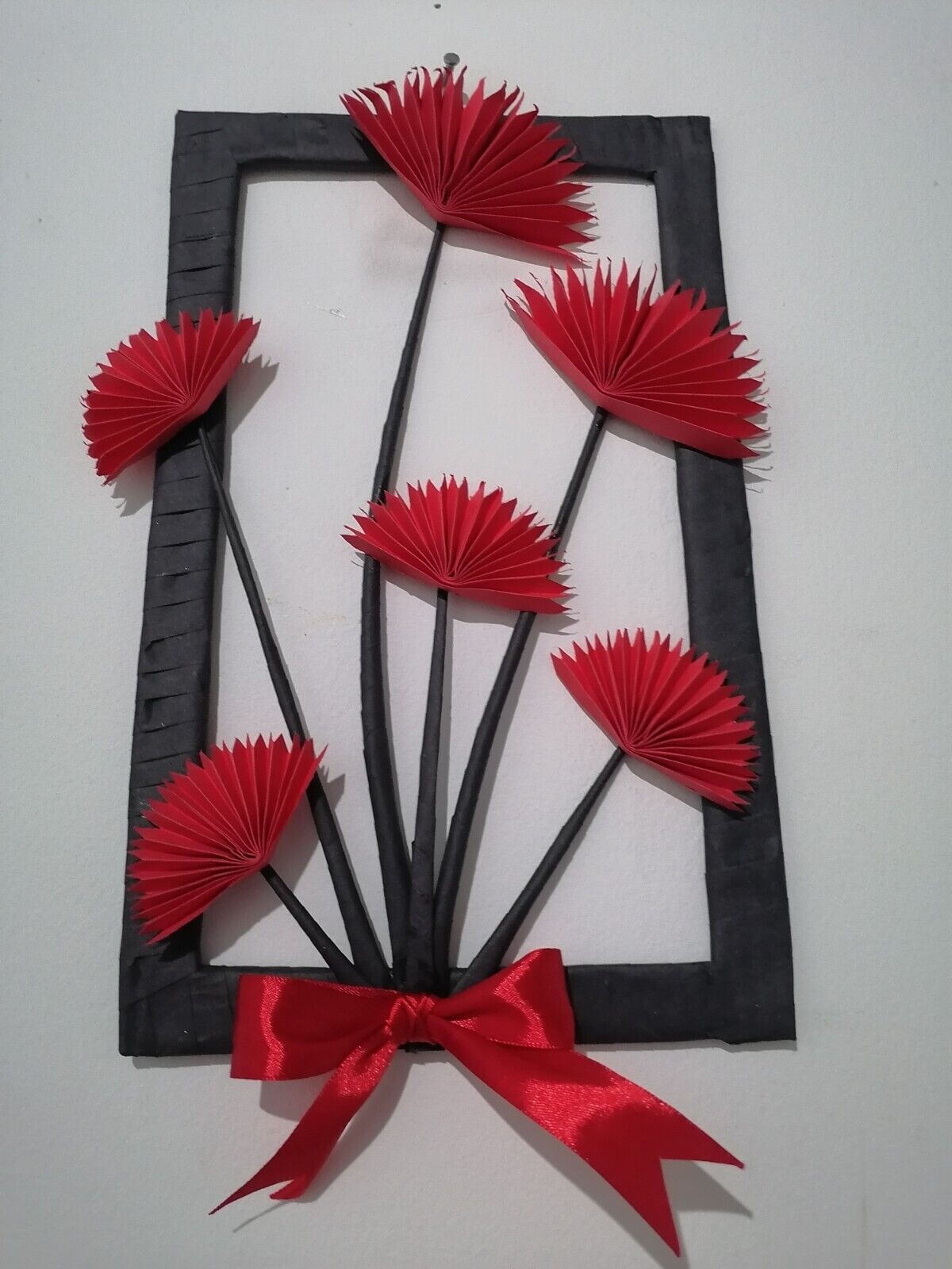 Paper Flower Decoration Handmade Framed Wall Hanging Home Décor ...