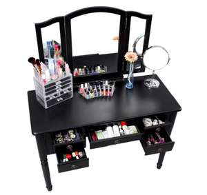 Vanity Set For Girls Teen With Mirror Mirrored Desk Makeup Table Stool Seat Bed Ebay