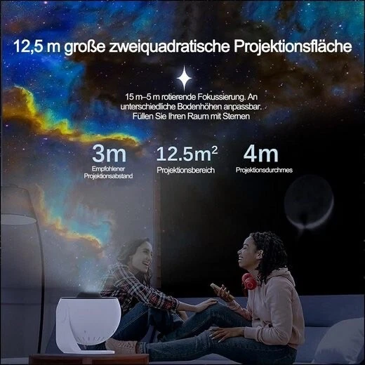 Dvolador 12 in 1 Stern Nachtlicht Beamer/ 4K HD Sternenhimmel/ Galaxie Projektor - Bild 2 von 4