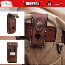 Tourbon Leather Folding Blade Knife Sheath Pocket Knives Case Belt Carry Pouch