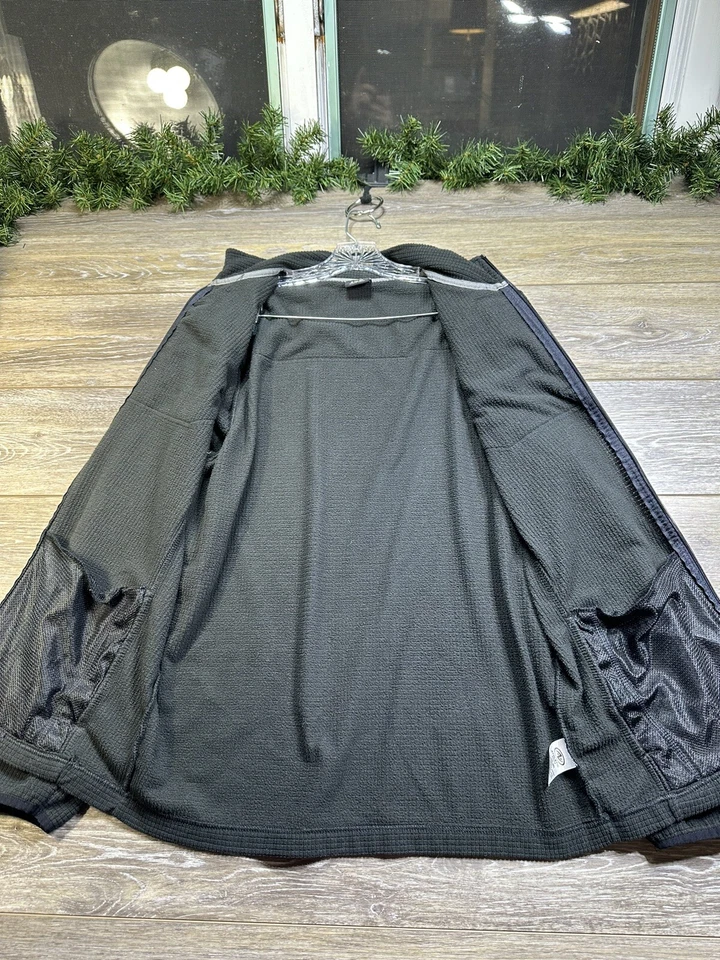 Athletic Works Jacket Size Medium Black Full Zip Windbreaker Fleece Coat Mens - Image 4 of 4