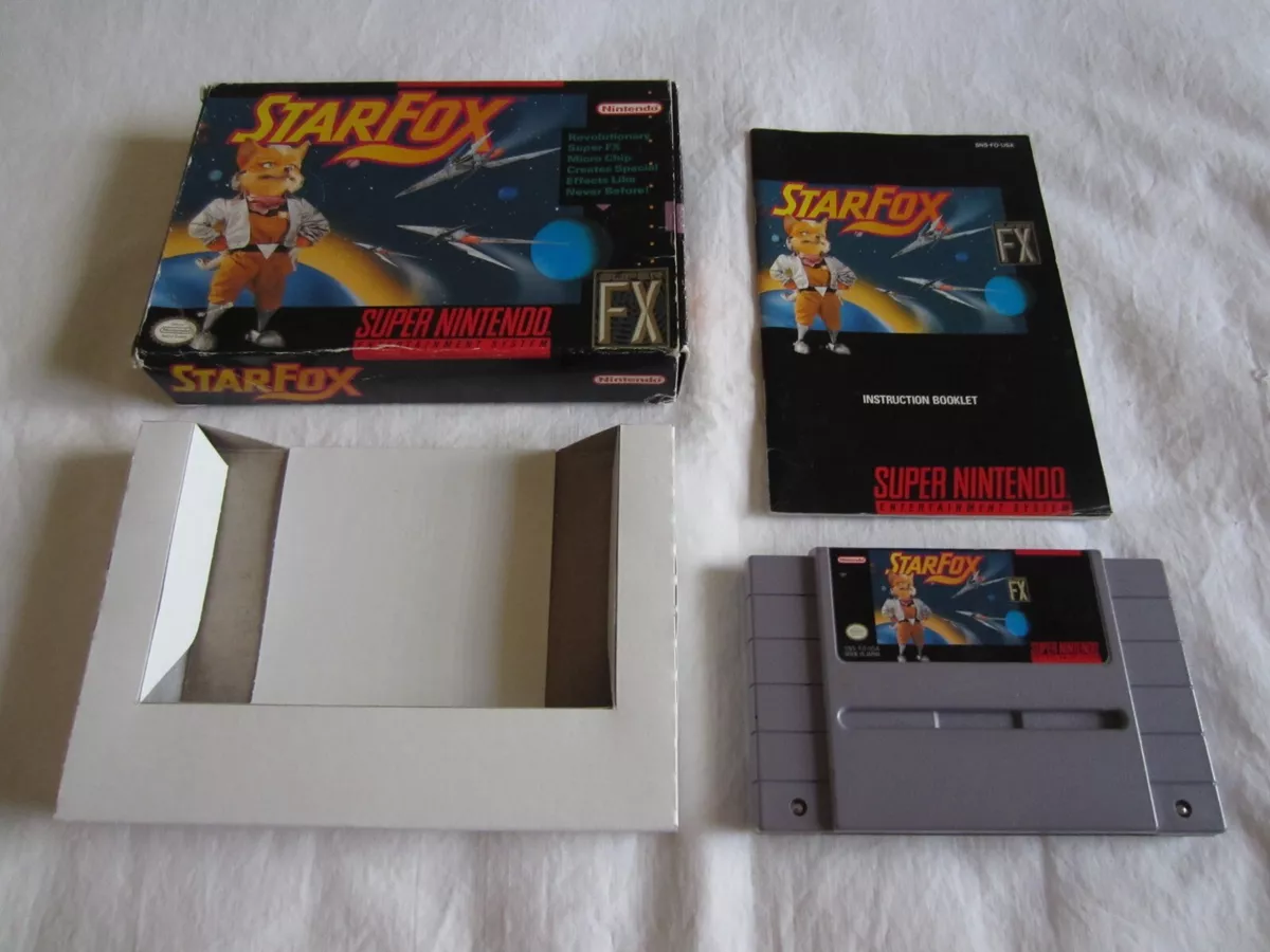 EXCELLENT STARFOX SUPER NINTENDO SNES GAME IN ORIGINAL BOX COMPLETE CIB