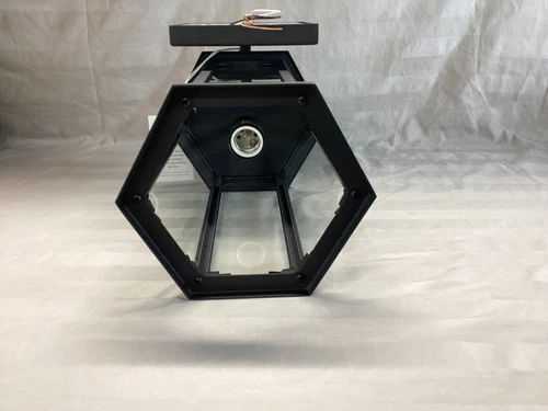 Capital Lighting Walton 1 Light Outdoor Wall Lantern Black Clear Glass 946611BK - Picture 15 of 15