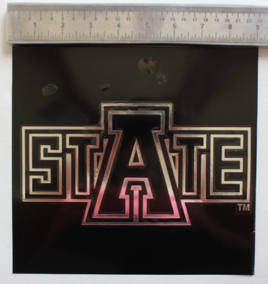 Arkansas State University Lic Chrome Sticker Qualilty NCAA Window College Decal - Image 2 of 4