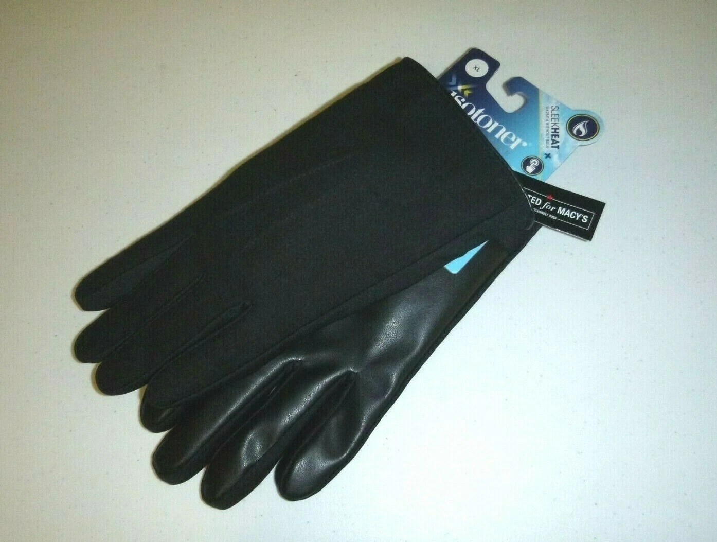 Isotoner mens Gloves SMART touch Sleekheat soft WOOL texture designer gloves -XL