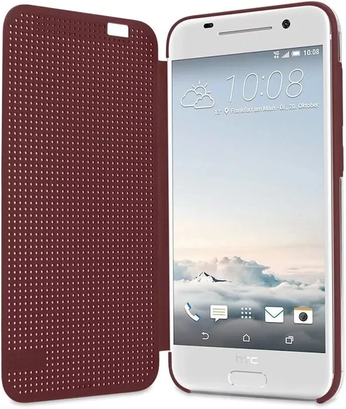 Official HTC One A9 Dot View Ice Premium Case - Dark Red 99H11979-00 - Image 2 of 4
