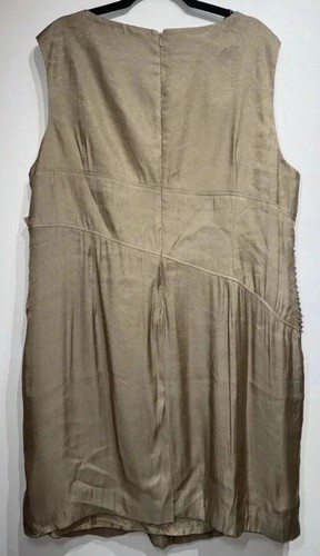 NWT $140 Coldwater Creek Beaded Shimmer Dress Women’s Plus Size 24 Golden Beige - Picture 5 of 9