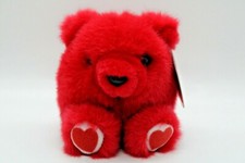 Swibco PUFFKINS Plush Red KISSES Bear w/ tag Valentine Gift Teddy Bear  6680