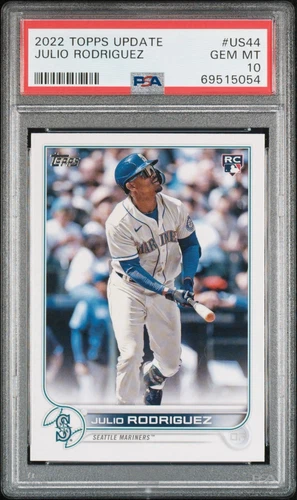 2022 Topps Update #US44 Julio Rodriguez PSA 10 RC Rookie