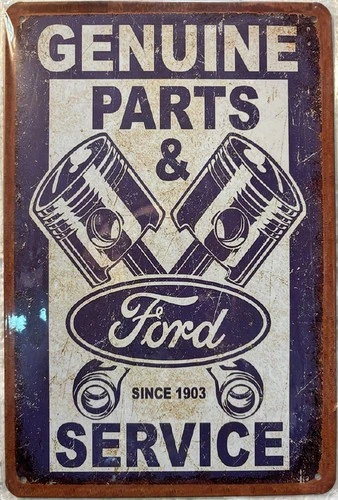 Tin Sign 8x12 Ford Car Auto Truck Parts Service Pistons Dealership Mechanic S1