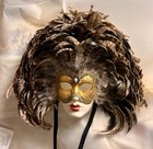 TWO Handmade authentic venetian masks