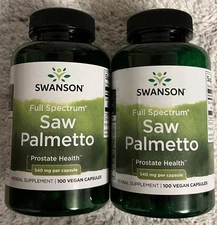 200 Caps Saw Palmetto 540 mg 2X100 VegCap Prostate & Urinary Tract Health