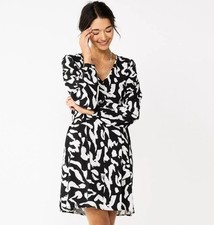 Women's Nine West Knot-Back Long Sleeve DressL 