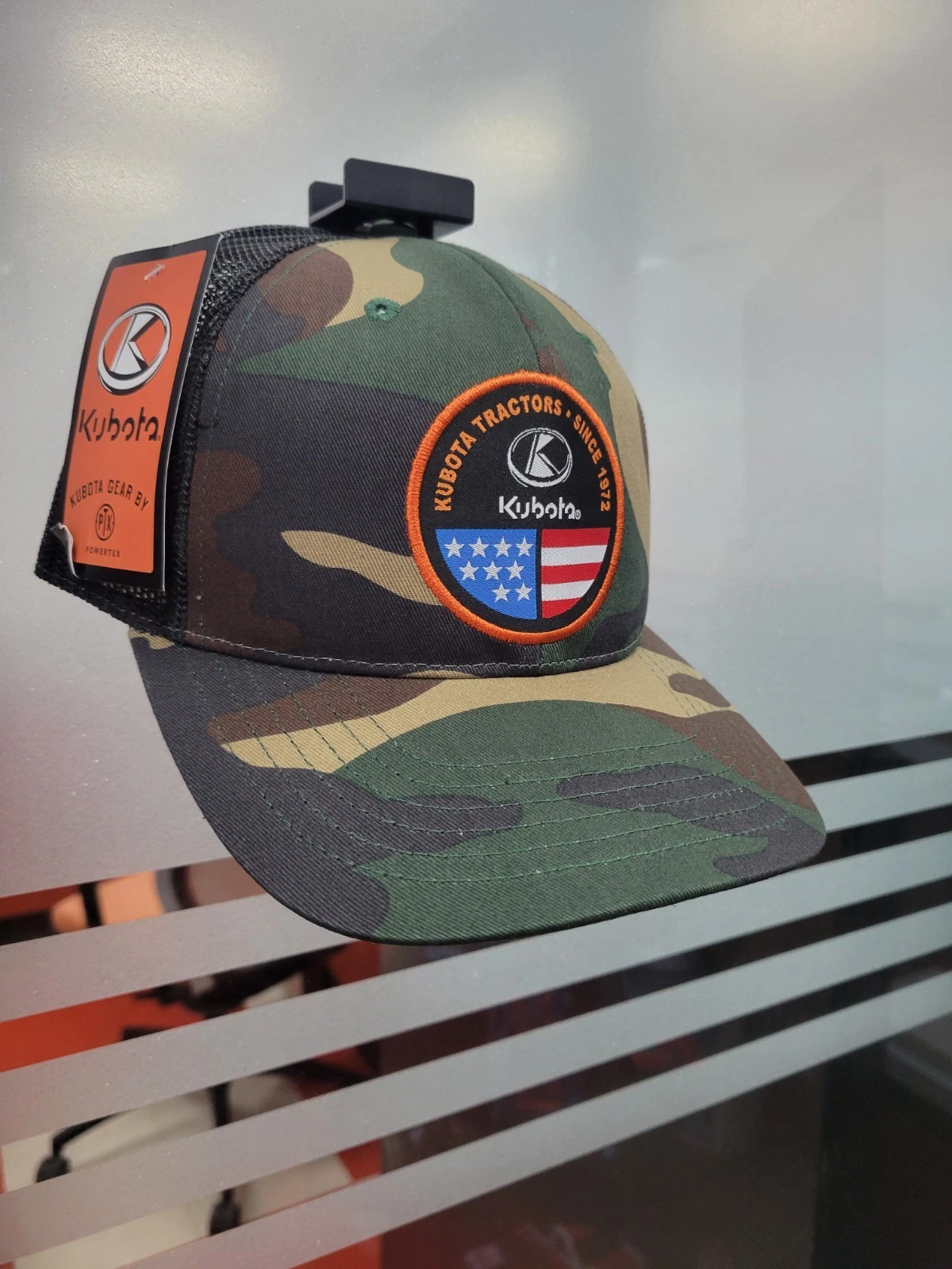 Kubota Mesh Back Trucker Hat Snap Back Adjustable Cap Camo CAT, STIHL, DEERE