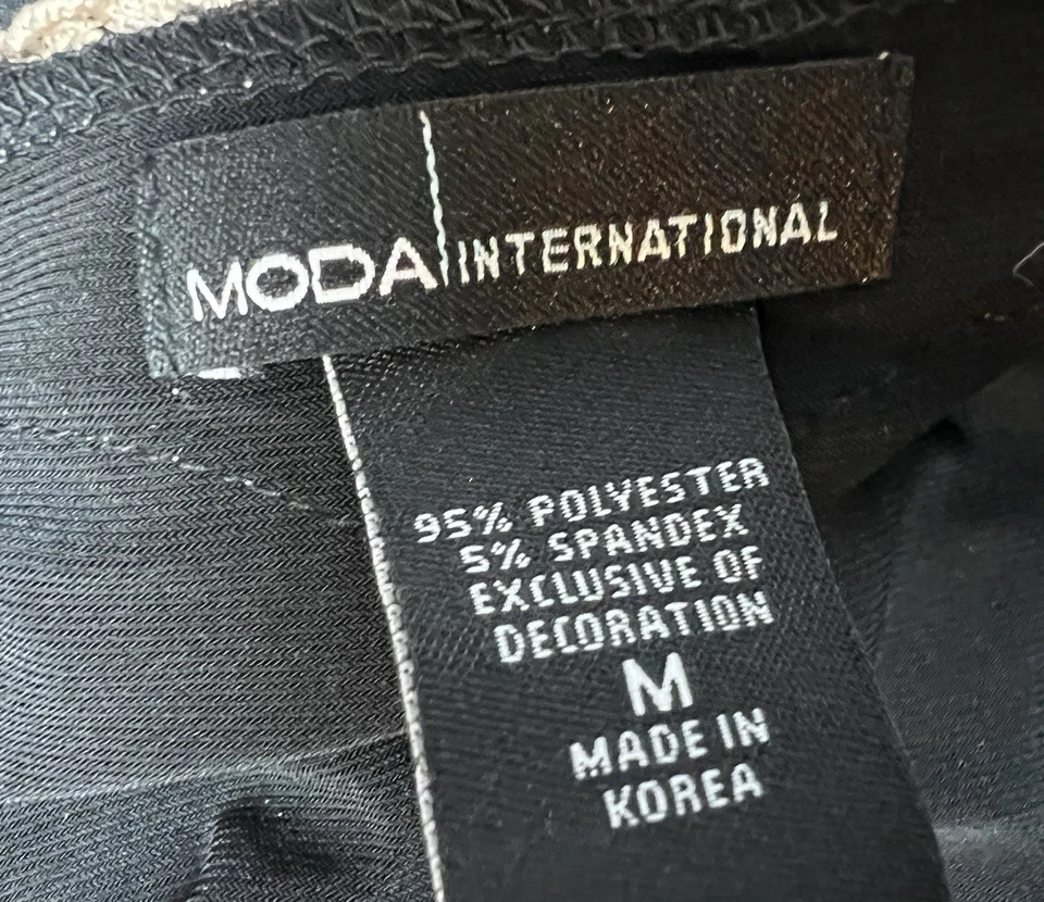 Vestido Babydoll Moda International Victoria’s Secret M Negro Elástico Jersey Encaje Foto 4 de 4