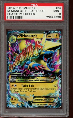 PSA 9 MINT Pokemon M Manectric EX Phantom Forces Holo 24/119