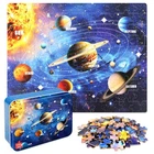 LELEMON 100 Pieces Jigsaw Puzzles for Kids Ages 4-8 Solar System Planets
