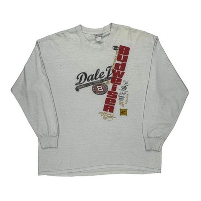 Budweiser Chase Authentics Nascar Langarm T-Shirt - XL Rot Baumwolle