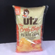 Utz The Crab Chip Promotional  Comfort Food Pillow Plush Novelty 14" Decor