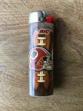 1 PC BIC Standard Regular Sized Lighter Vinyl Wrapped Redskins Football Helmet