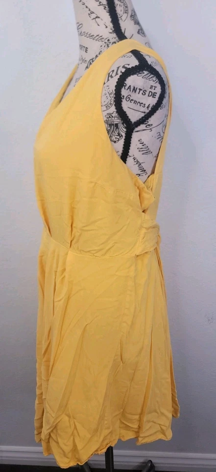 Mini Vestido Modcloth Babydoll Para Mujer Talla XL Amarillo Calce y Acampanado Forrado Cotagecore Foto 4 de 4