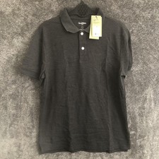 Goodfellow Co Polo Shirt Mens Medium Gray Every Wear Standard Fit Stretch