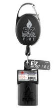 EZ Splitz Fire Cigarillo Cutter & Retractable Lighter Holder - Black