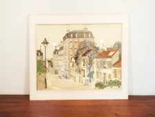Vintage Denis Philippe Noyer Signed Lithographic Paris Print 1972 Ltd Ed 96/375