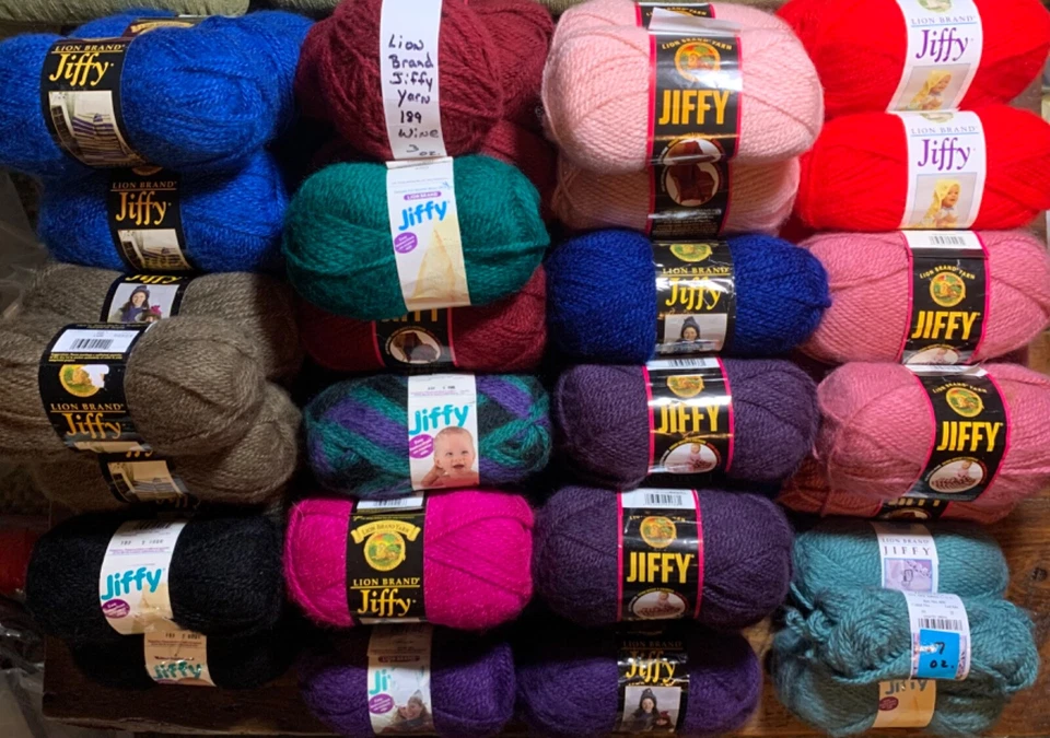 Lion Brand JIFFY MOHAIR LOOK Yarn🧶2.5 & 3 oz. Skeins🧶21-COLORS🧶SOLD PER SKEIN