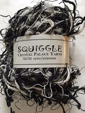 Crystal Palace Yarns Squiggle #9418 Black & White (+Grey) - Great CarryAlong!