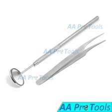 3D 5D 6D Volume False Eyelash Extension Tweezers Pro Straight, With Free Mirror