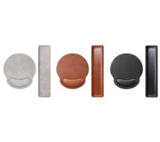 Leather Mouse Pad Wrist Support  Keyboard Leather Wrist Pad - Combo Set