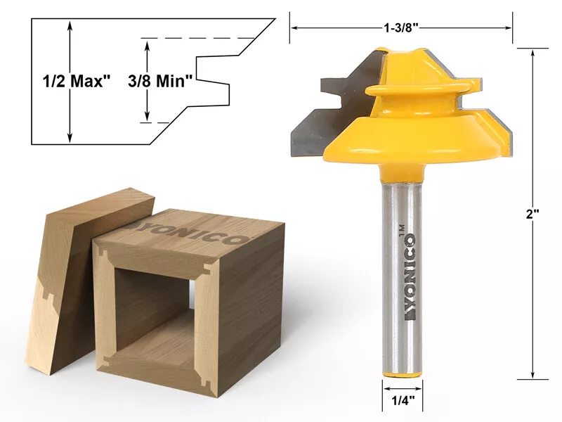 45 degree on sale lock miter router