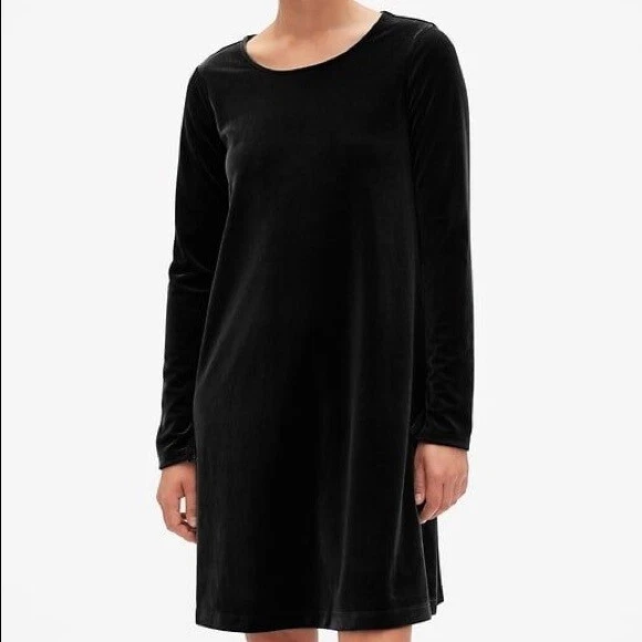 Gap Women s Long Sleeve Velvet Dress Size S Petite Black NWT eBay