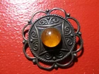 LATVIA RUSSIA OLD ORIGINAL BROOCH (DEFECT) (LR)
