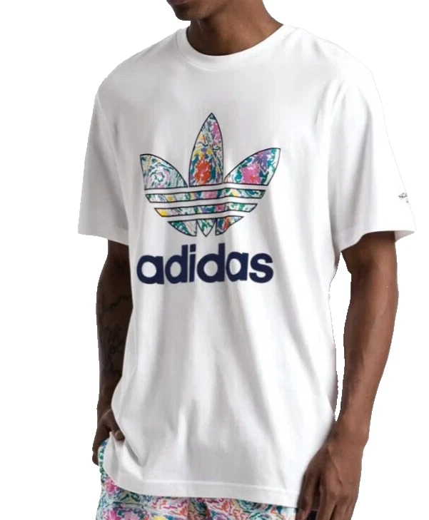 Camiseta Noah x Adidas Consortium Floral Logo Paisley GS1389 Deadstock Nueva con Etiquetas Talla XL Foto 4 de 4